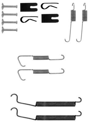 HELLA PAGID Tarvikesarja, jarrukengät 8DZ 355 200-631